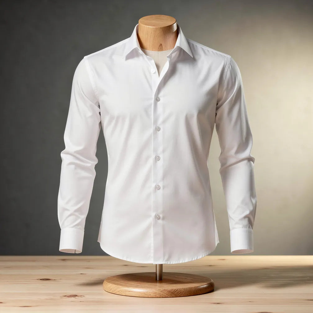 1 piece of business casual long sleeved shirt, spring and autumn style formal shirt, slightly elastic and iron free