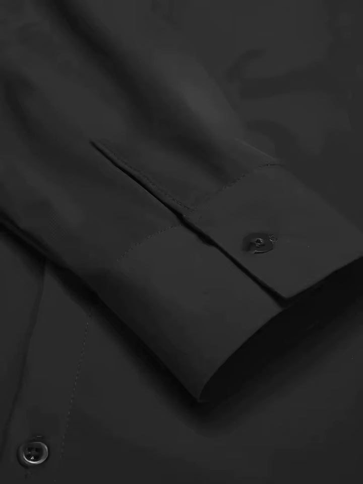 1 piece of business casual long sleeved shirt, spring and autumn style formal shirt, slightly elastic and iron free