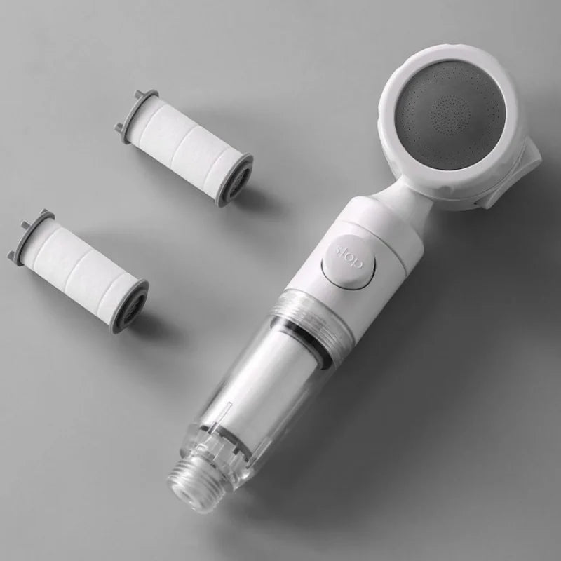 Travel Portable Pressurized Shower Head Water Filter Antibac