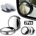 2Pcs Round Frame Convex Blind Spot Mirror Safety Driving Wid