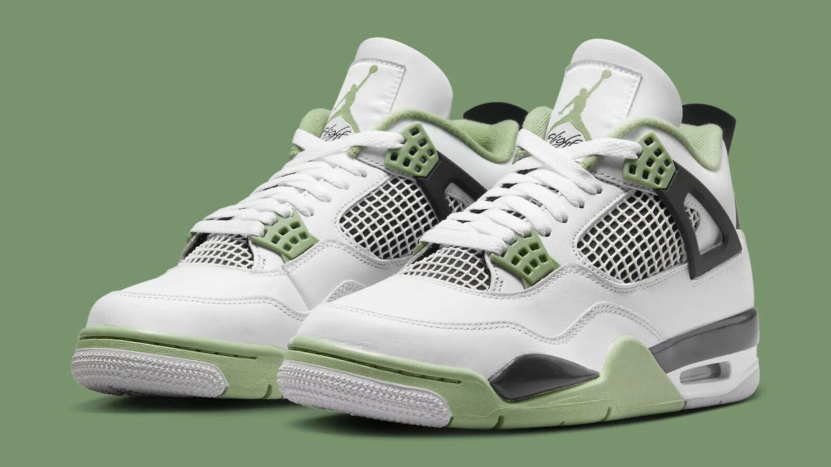 Nike Wmns Air Jordan 4 Retro Seafoam Oil Green AQ9129-103 US 5-15 Size New